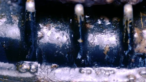 Close Up Video Of Food Being Cooked On A Portable Kitchen Grill Stock Footage 94882199