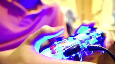 Close-up Video Game Controller Stock Footage