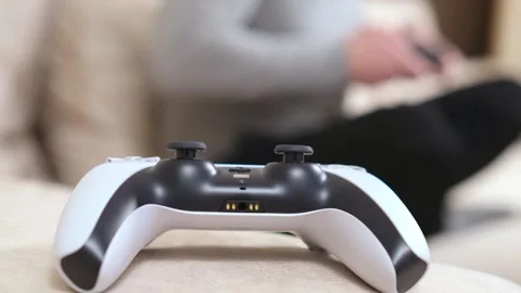 Close-up of a video game joystick. Stock Footage 268252590