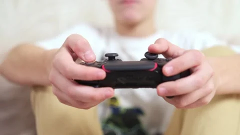 Close-up of a video game joystick. 動画素材 268260495