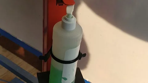 Close up video of hand sanitiser. Stock Footage 144053991