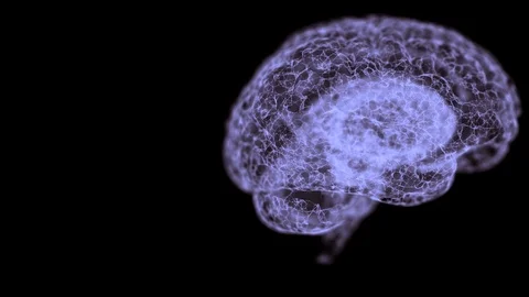 Close up video of human brain looking to be formed of spider web floating and Stock Footage 121817267