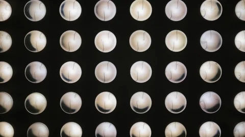 Close-up video of the LED lamp lighting equipment Stock Footage 96996275