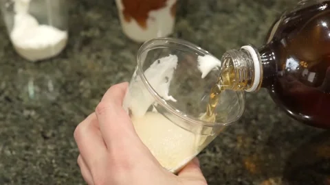 Close up video of lemonade foam Stock Footage 144021450