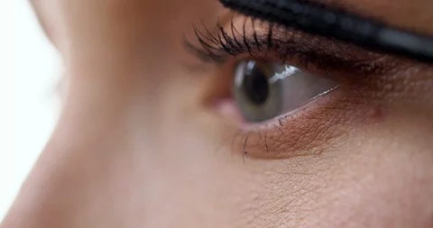 Close up Video Shot of Female Models working at studio while Makeup Artists Stock Footage 126218655