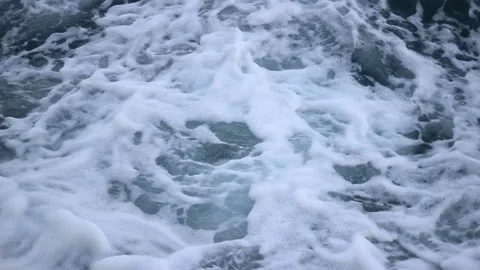 Close-up video shot of wave bubbles Stock Footage 92124335