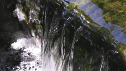Close-up video of a small waterfall Stock Footage 272576766