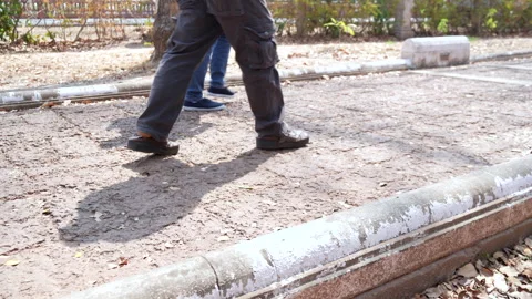 Close up video of a tourist walking Stock Footage 314943261