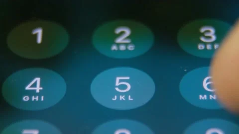 Close-up video of typing a password on a smartphone. Stock Footage 142669524