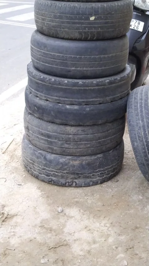 Close up video of tyre. Stock Footage 145672985