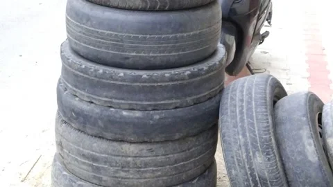 Close up video of tyre. Video stock 145672988