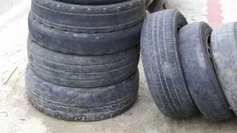 Close up video of tyre. Stock Footage 145673024