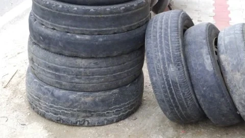 Close up video of tyre. Stock Footage 145673099