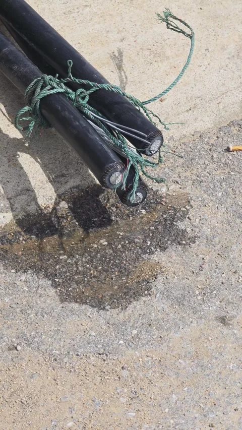 Close up video of water dripping from the sheath. Stock Footage 345203598