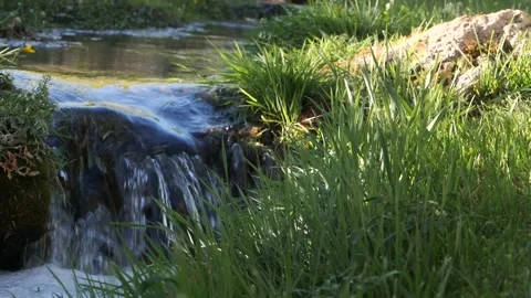 Close up video of a water stream Stock Footage 137823151