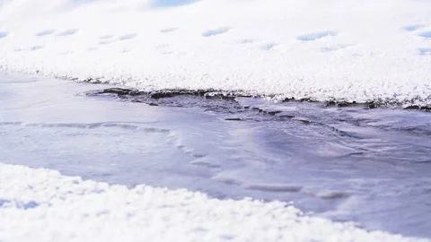 Close up video of water stream with running water Stock Footage 153223640