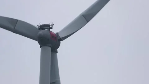 Close up video of a windmill turbine Stock Footage 169240143