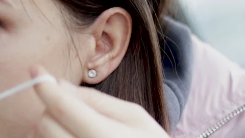 Close up video of woman's ear, Stock Footage 165823852