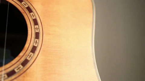 Close up view of acoustic guitar Stock Footage 67876002