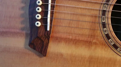 Close up view of acoustic guitar Stock Footage 67876114