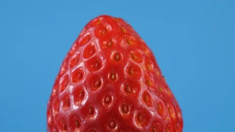 Close-up view of adding a chocolate topping on the strawberry Stock Footage 86546272