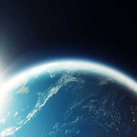 Close-up View of Amazing Earth Planet Rotating in Space. loop. Stock Footage 69734927
