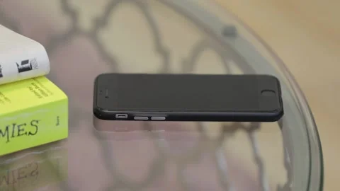 Close up view of Answering an incoming call on smart phone Stock Footage 148533761