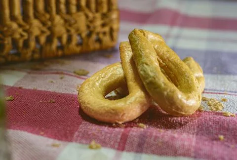 Close up view of Apulian taralli Stock Photos