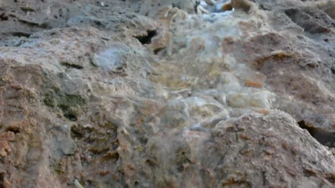 Close up view on artificial waterfall 스톡 동영상 203126571