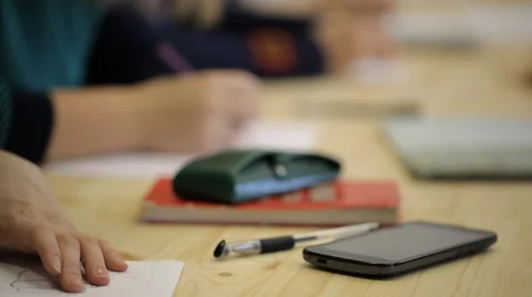 Close-up view of artist workplace with stuff Stock Footage 66518363