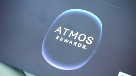 Close up view of Atmos Rewards envelope, newly launched rewards program from Stock Footage 316283168