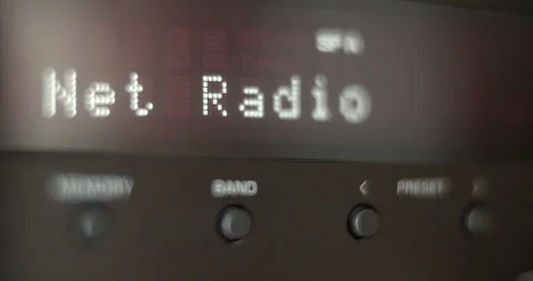 Close up view of audio player display in process. Choosing type of playing media Stock Footage 131326151