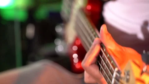 A close-up view of a bass Stock Footage 76355436