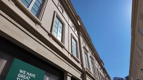 Close View of Bath Westgate Neo-Georgian Architecture Video stock 334319688