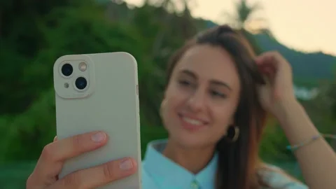 Close-up view of a beautiful female Stock Video Pond5