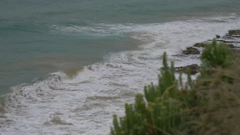 Close View of Beautiful Landscape Beach on South Coast, Australia 4K Video stock 131235949