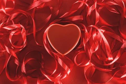 Close view beautiful red heart Stock Illustration