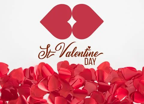 Close view beautiful red heart Stock Illustration