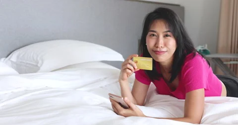 Close up view, Beautiful smiling asian woman smiling looking at camera posing Stock Footage 158281257
