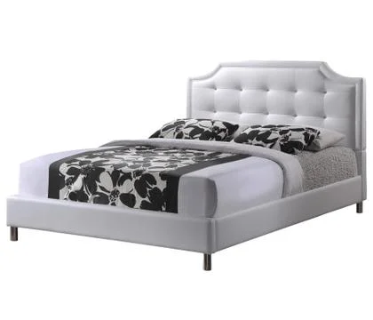 Close up view of bed isolated on white background. Stock Photos