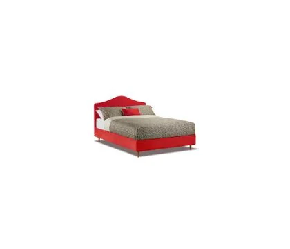 Close up view of bed isolated on white background. Stock Photos