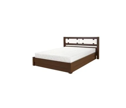 Close up view of bed isolated on white background. Foto stock