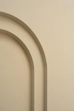 Close up view of a beige plaster arch architectural detail Stock Photos