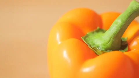 Close view of a bell pepper Stock Footage 56058785