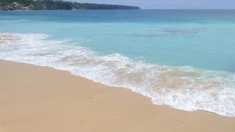 Close up view of big waves with white foam and splashes Stock Footage 115020524