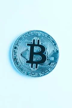 Close-up View On Bitcoin Stock Photos