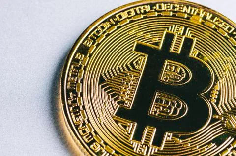 Close-up View On Bitcoin Stock Photos