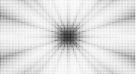 A close-up view of a black and white pixelated pattern with a central focal.. Stock Illustration