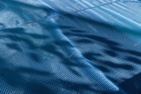 A Close-Up View of a Blue Textured Surface with Natural Elements Incorporating 写真素材