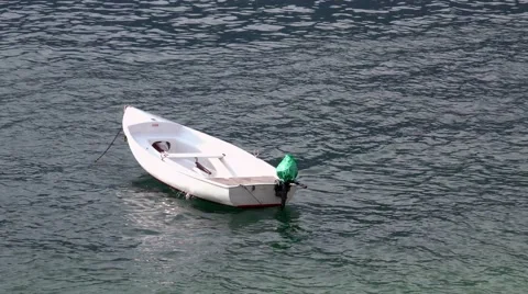 Close-up View of Boat in the Lake Stock Footage 68645483